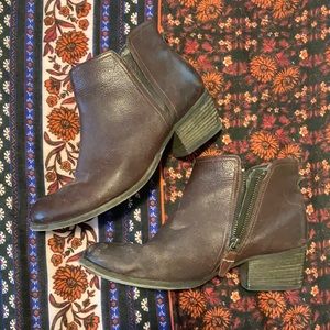 Clarks leather booties